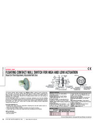 Thumbnail of document Data Sheet - 1640 Floating Contact Null Switch for High and Low Actuation